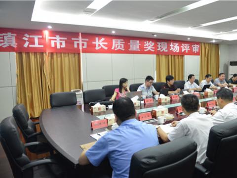 镇江市市长质量奖现场评审活动在emc易倍母线顺遂举行